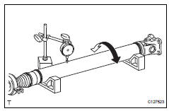 Toyota RAV4. Inspect propeller shaft with center bearing shaft assembly