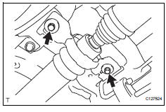 Toyota RAV4. Temporarily install propeller shaft with center bearing shaft assembly