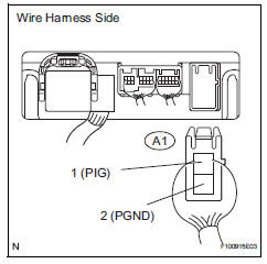 Toyota RAV4. Check wire harness (battery - power steering ecu)