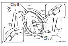 Toyota RAV4. Disconnect no. 1 Steering column hole cover sub-assembly
