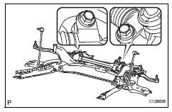 Toyota RAV4. Install steering gear assembly