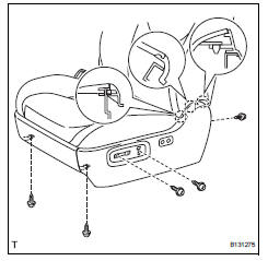 Toyota RAV4. Install front seat cushion shield lh
