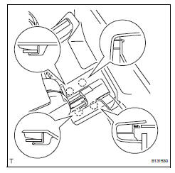 Toyota RAV4. Remove rear no. 3 Seat leg side cover (w/o rear no. 2 Seat)