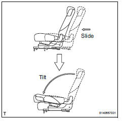 Toyota RAV4. Remove rear no. 1 Seat lock cable assembly (w/o rear no. 2 Seat)