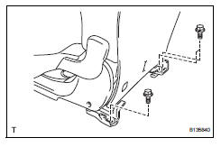 Toyota RAV4. Remove rear no. 1 Seat assembly lh