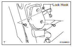 Toyota RAV4. Remove center armrest hinge cover rh