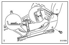 Toyota RAV4. Remove rear seat cushion moulding lh