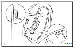 Toyota RAV4. Remove rear seatback lock control lever base lh