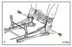 Toyota RAV4. Remove rear seat lap type belt assembly center lh (see page sb-39)
