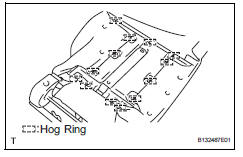 Toyota RAV4. Remove rear no. 1 Seatback cover