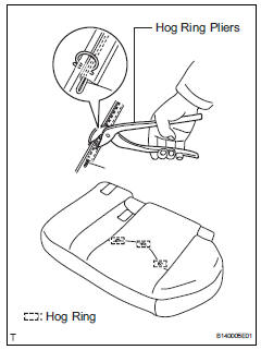 Toyota RAV4. Install rear no. 1 Seat cushion cover