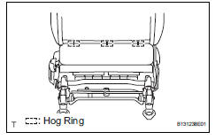 Toyota RAV4. Remove front seatback cover