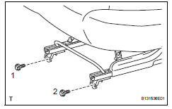 Toyota RAV4. Install rear no. 1 Seat assembly lh (w/ rear no. 2 Seat)