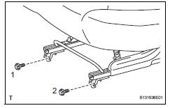 Toyota RAV4. Install rear no. 1 Seat assembly lh (w/ rear no. 2 Seat)