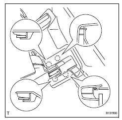 Toyota RAV4. Install rear no. 3 Seat leg side cover (w/o rear no. 2 Seat)