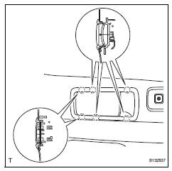 Toyota RAV4. Install reclining remote control lever bezel lh (w/o rear no. 2 Seat)