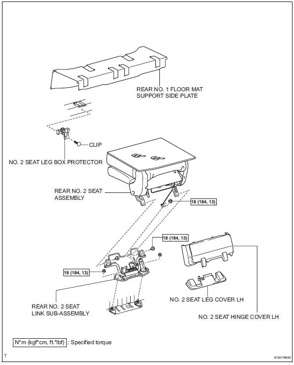 Toyota RAV4. Rear no. 2 Seat assembly