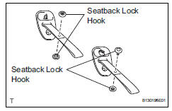 Toyota RAV4. Remove rear seatback lock control bezel