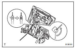 Toyota RAV4. Remove seatback lock control cable assembly