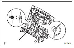 Toyota RAV4. Install seatback lock control cable assembly