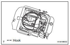 Toyota RAV4. Install rear no. 2 Seat cushion cover lh