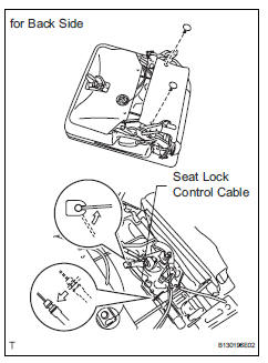 Toyota RAV4. Remove rear no. 2 Seat cushion assembly