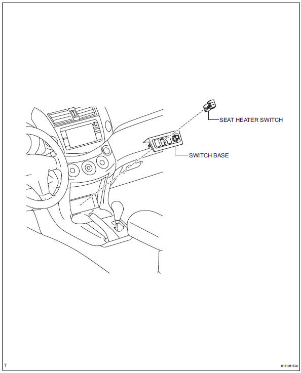 Toyota RAV4. Seat heater switch