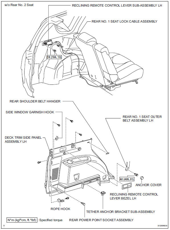 Toyota RAV4. Rear no. 1 Seat assembly (for lh side)