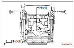 Toyota RAV4. Install front seat inner belt assembly (see page sb-23)