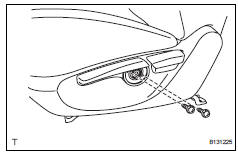 Toyota RAV4. Install vertical adjusting handle (for driver side)