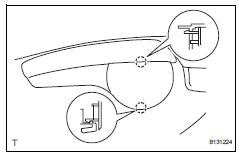 Toyota RAV4. Install vertical adjuster cover lh (for driver side)