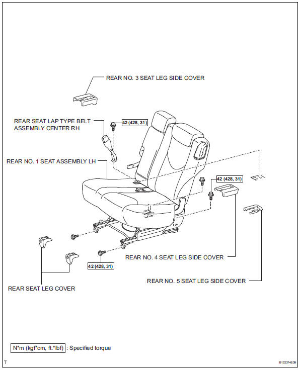 Toyota RAV4. Rear no. 1 Seat assembly (for lh side)