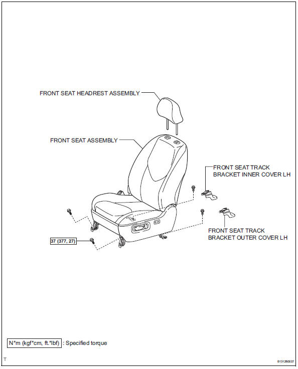 Toyota RAV4. Front seat assembly (for power seat type lh side)