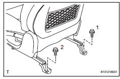 Toyota RAV4. Install front seat assembly