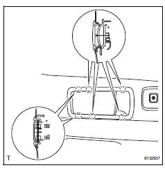 Toyota RAV4. Remove reclining remote control lever bezel lh (w/o rear no. 2 Seat)