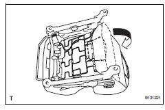 Toyota RAV4. Remove front seat cushion shield lh