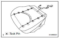 Toyota RAV4. Remove front seat cushion heater (w/ seat heater system)