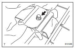 Toyota RAV4. Remove front seatback cover
