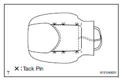 Toyota RAV4. Remove front seatback heater (w/ seat heater system)