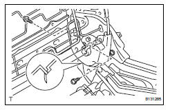 Toyota RAV4. Remove reclining adjuster lower inside cover lh