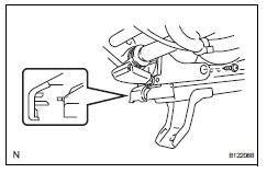 Toyota RAV4. Install front seat cushion lower shield lh