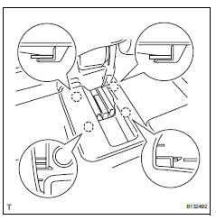 Toyota RAV4. Remove rear no. 4 Seat leg side cover (w/ rear no. 2 Seat)