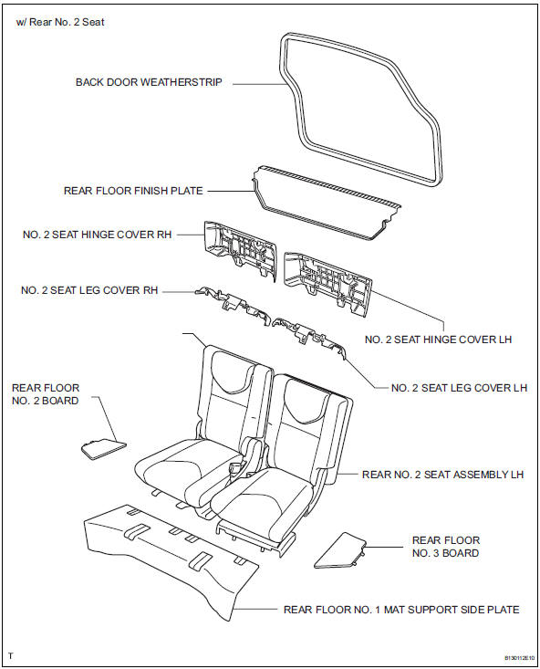 Toyota RAV4. Rear center seat outer belt assembly