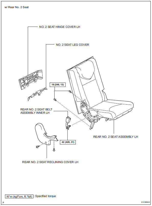 Toyota RAV4. Rear seat inner belt assembly