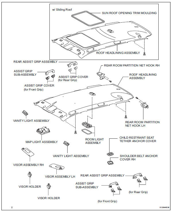 Toyota RAV4. Rear center seat outer belt assembly