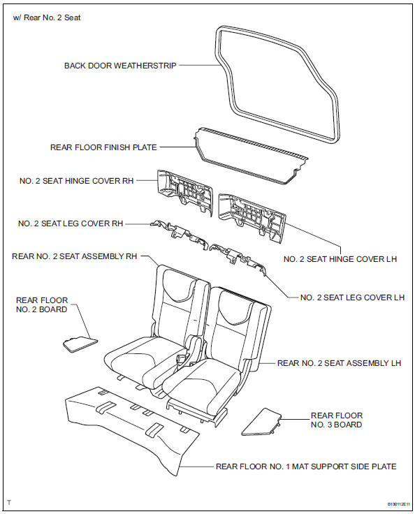 Toyota RAV4. Rear seat outer belt assembly