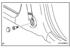 Toyota RAV4. Remove center pillar garnish lower lh