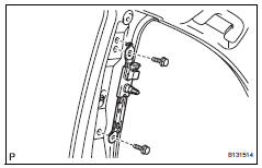 Toyota RAV4. Remove front shoulder belt anchor adjuster assembly