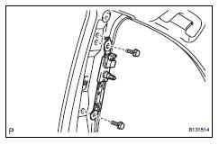 Toyota RAV4. Install front shoulder belt anchor adjuster assembly