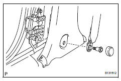 Toyota RAV4. Install center pillar garnish lower lh